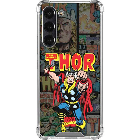 Marvel Classic Comics The Mighty Thor Vintage Galaxy S24 FE Clear Case